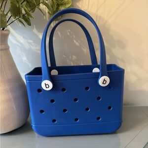 BOGG BAG Royal Blue Tote with White Button Accents